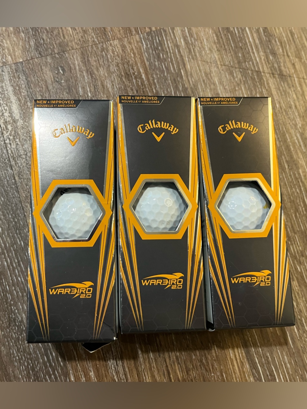 Callaway Black and Yellow Warbird 2.0 Golf Ball Sleeve